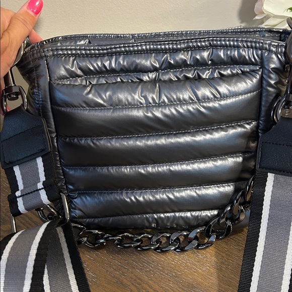 THINK ROYLN Shiny gunmetal gray Crossbody Bag with two straps! - Picture 13 of 13